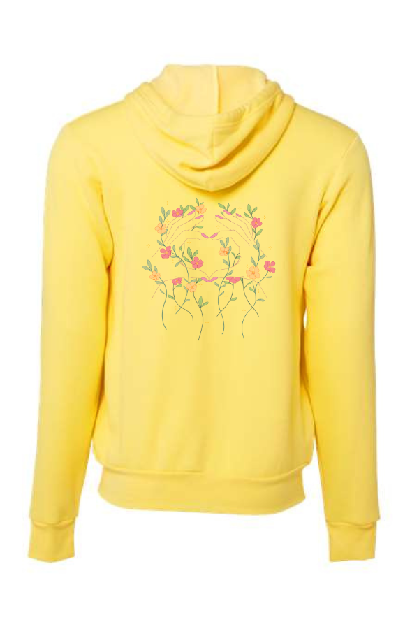 Yellow discount flower hoodie