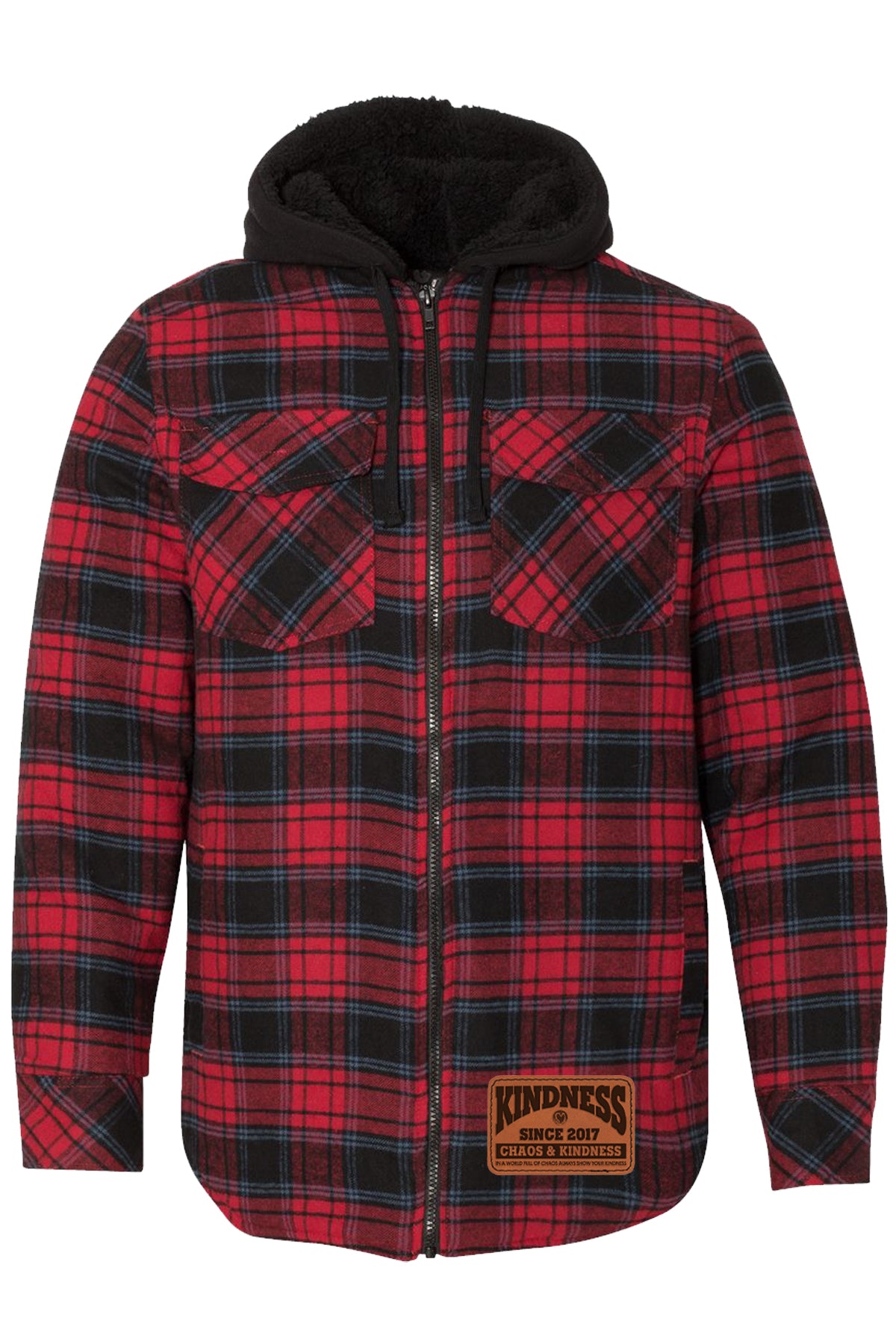 Red flannel best sale hooded jacket