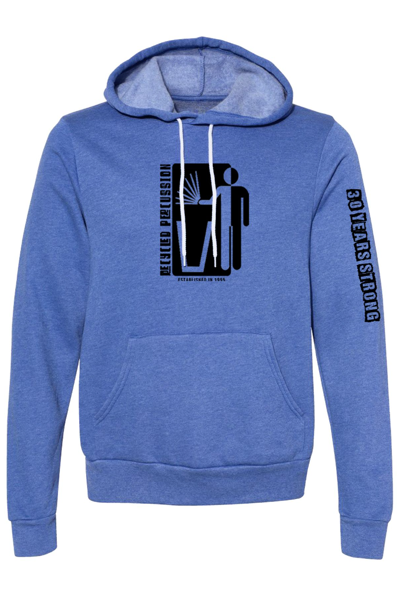 RECYCLED PERCUSSION 30TH ANNIVERSARY HOODIE – Chaos & Kindness