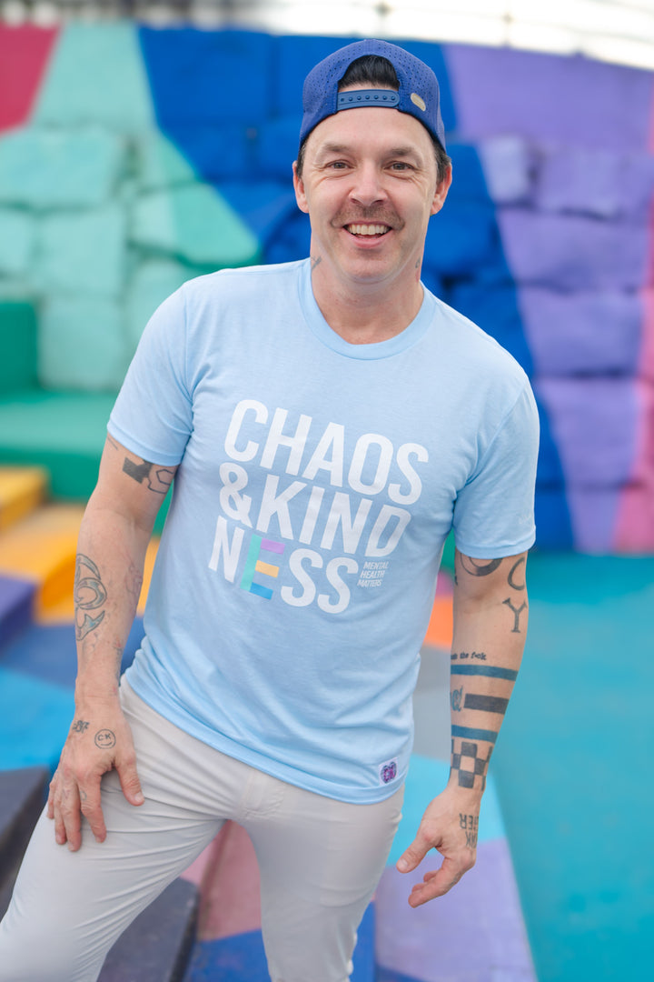 CK STACK LOGO TEE | LIGHT BLUE