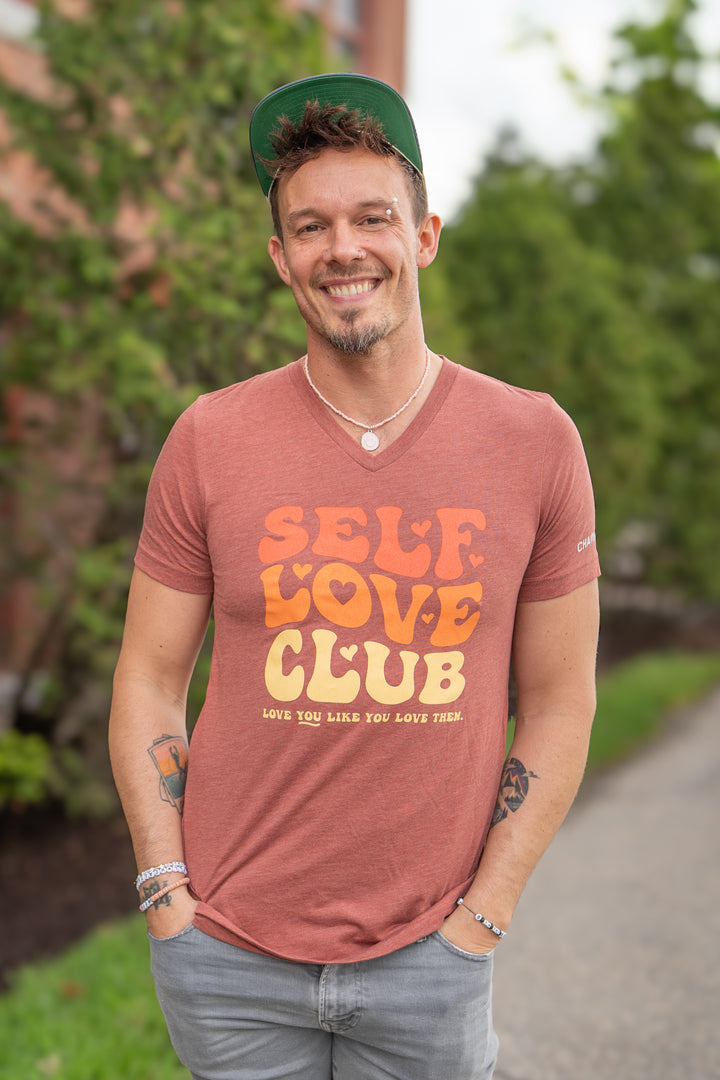 SELF LOVE CLUB V-NECK TEE